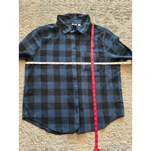 Grateful Dead Blue Plaid “Bertha” Skull and Roses Logo  Flannel Sz. Medium - Picture 5 of 5